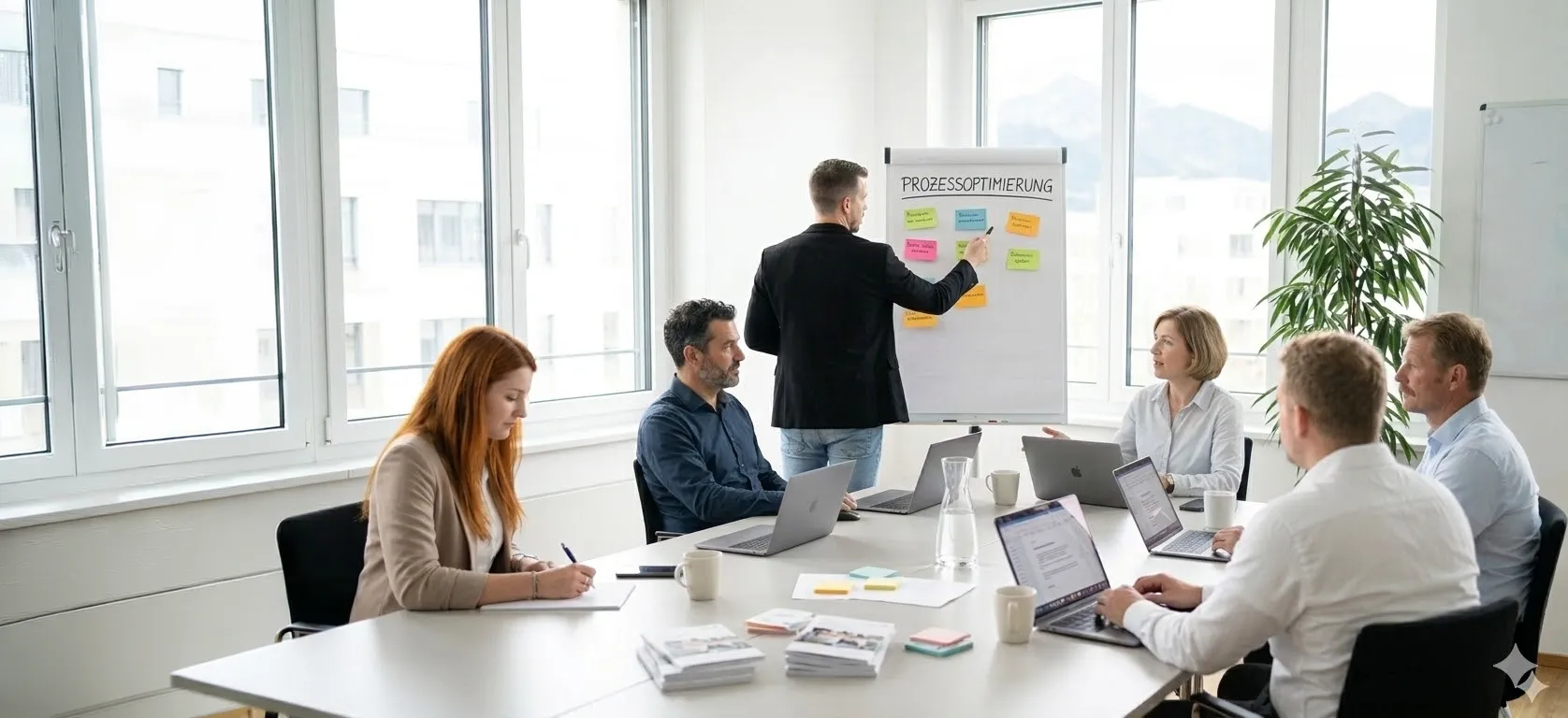 KI-Beratung Workshop: Dominic Egli erarbeitet KI-Strategie mit KMU-Team in der Zentralschweiz